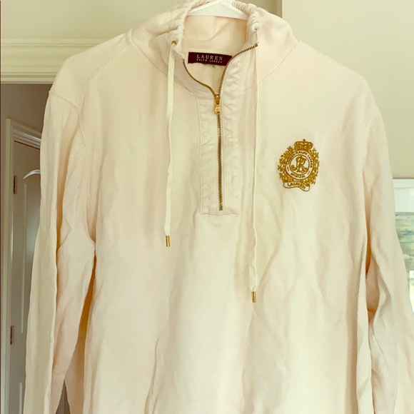ralph lauren quarter zip cream